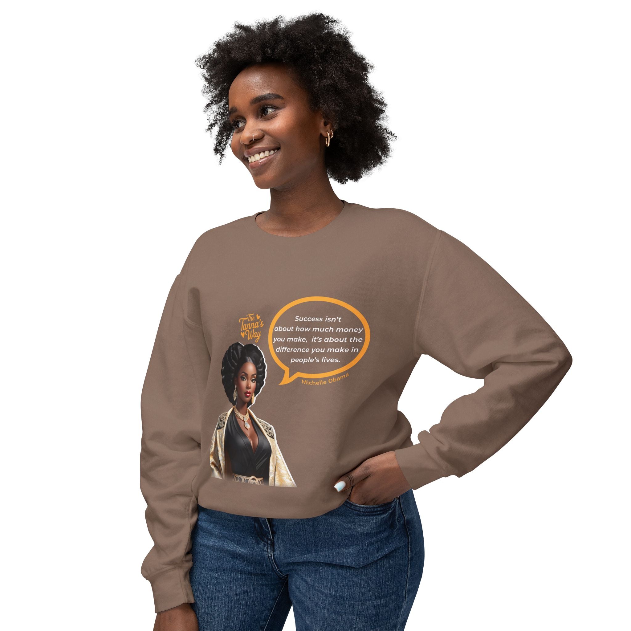 Michelle Obama | Unisex Lightweight Crewneck Sweatshirt